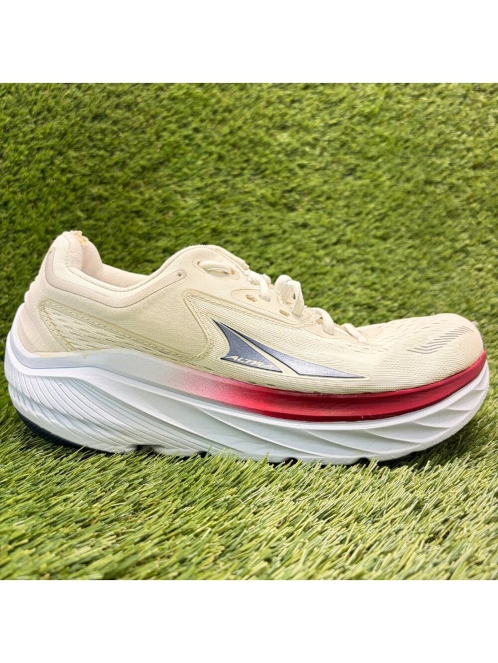Altra Via Olympus Womens Size 9 Beige Red Athletic Running Shoes Sneakers